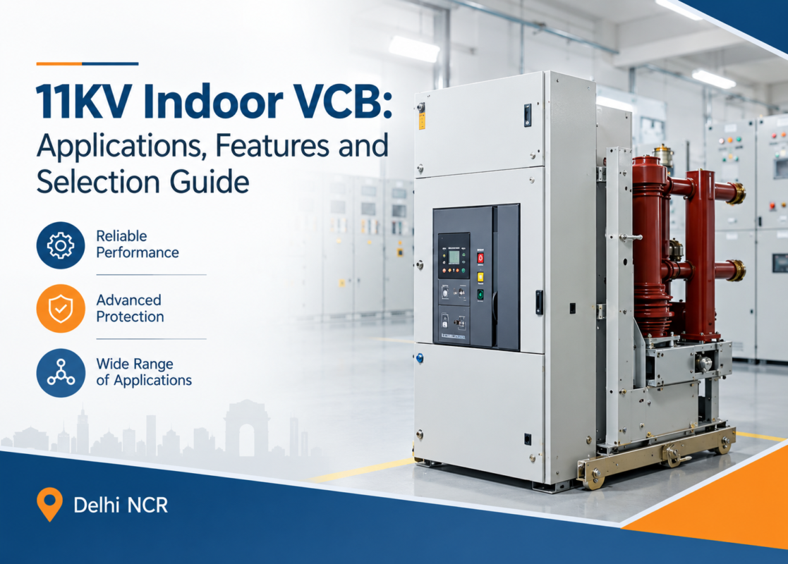11KV indoor VCB switchgear panel with vacuum interrupters installed in an indoor substation