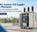 11KV Outdoor VCB Supplier in Pitampura: outdoor vacuum circuit breaker cabinet with open door on a concrete plinth, North West Delhi