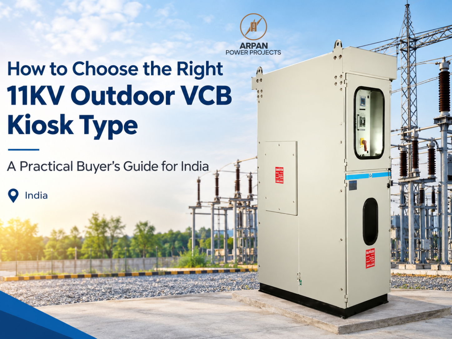 11KV Outdoor VCB Kiosk Type installed at an outdoor substation in India by Arpan Power Projects
