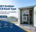 11KV Outdoor VCB Kiosk Type on a concrete plinth with open door showing vacuum circuit breaker, Delhi NCR installation guide