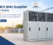 11KV RMU supplier in India: three-panel ring main unit with mimic diagrams and meters at an outdoor substation