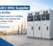 33KV RMU supplier in India: three-panel ring main unit switchgear with mimic diagram and indicators at an outdoor substation