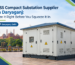 CSS compact substation supplier in Daryaganj: outdoor packaged substation unit with Old Delhi heritage skyline behind