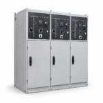 11KV RMU and 33KV RMU: three-panel ring main unit with mimic diagram panels and indicator lights